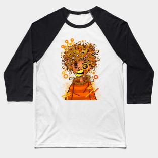 Hooman Orange Doodle Baseball T-Shirt